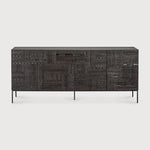 Featuring Tabwa Sideboard Teak Black by Ethnicraft at Amethyst Home. The Tabwa collection offers timeless centerpieces of minimalistic silhouette with a unique and distinct character. Contemporary wooden furniture are transformed into unique pieces of art where each pattern is carefully carved by our artisans. Named after the Tabwa culture from Central Africa,. Amethyst Home provides interior design, new home construction design consulting, vintage area rugs, and lighting in the Boston metro area.