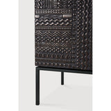 Featuring Tabwa Sideboard Teak Black by Ethnicraft at Amethyst Home. The Tabwa collection offers timeless centerpieces of minimalistic silhouette with a unique and distinct character. Contemporary wooden furniture are transformed into unique pieces of art where each pattern is carefully carved by our artisans. Named after the Tabwa culture from Central Af. Amethyst Home provides interior design, new home construction design consulting, vintage area rugs, and lighting in the Los Angeles metro area.