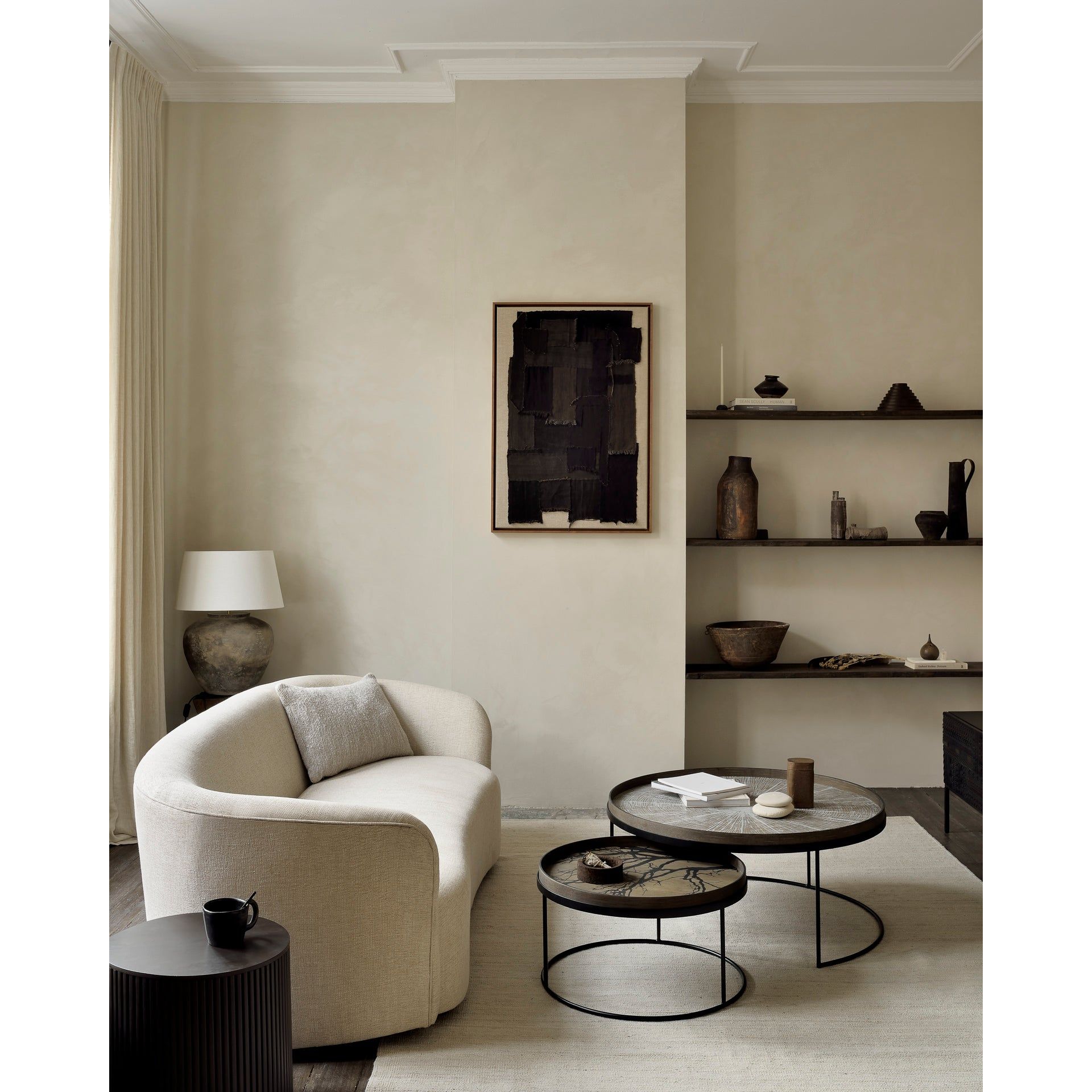 Featuring White Slice Wooden Tray by Ethnicraft at Amethyst Home. A subdued color palette meets captivating motifs inspired by nature and travel. This White Slice wooden tray experiments with the balance between rich patterns offset with muted tones, revealing the beauty behind the deceivingly ordinary subjects from which inspiration is drawn. In doing so, this collection captures the essenc. Amethyst Home provides interior design services, furniture, rugs, and lighting in the Monterey metro area.