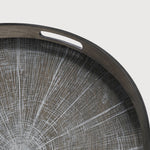 Featuring White Slice Wooden Tray by Ethnicraft at Amethyst Home. A subdued color palette meets captivating motifs inspired by nature and travel. This White Slice wooden tray experiments with the balance between rich patterns offset with muted tones, revealing the beauty behind the deceivingly ordinary subjects from which inspiration is drawn. In doing so, this collection captures the essence o. Amethyst Home provides interior design services, furniture, rugs, and lighting in the Omaha metro area.