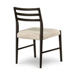 Featuring Glenmore Light Carbon Dining Chair by Four Hands at Amethyst Home. We love the ladderback chair of this Glenmore Light Carbon Dining Chair. The carbon-toned seating blends cotton with linen and elevates the space for any dining room or kitchen area. 
Overall Dimensions: 21.75"W x 22"L x 34"HColors: Light Carbon, Essence NaturalMaterials: Solid Oak, 4.  Amethyst Home provides interior design, new home construction design consulting, vintage area rugs, and lighting in the Miami metro area.