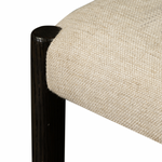 Featuring Glenmore Light Carbon Dining Chair by Four Hands at Amethyst Home. We love the ladderback chair of this Glenmore Light Carbon Dining Chair. The carbon-toned seating blends cotton with linen and elevates the space for any dining room or kitchen area. 
Overall Dimensions: 21.75"W x 22"L x 34"HColors: Light Carbon, Essence NaturalMaterials: Solid Oa.  Amethyst Home provides interior design, new home construction design consulting, vintage area rugs, and lighting in the San Diego metro area.