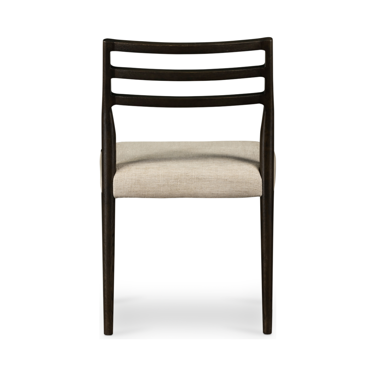 Featuring Glenmore Light Carbon Dining Chair by Four Hands at Amethyst Home. We love the ladderback chair of this Glenmore Light Carbon Dining Chair. The carbon-toned seating blends cotton with linen and elevates the space for any dining room or kitchen area. 
Overall Dimensions: 21.75"W x 22"L x 34"HColors: Light Carbon, Essence NaturalMaterials: Solid .  Amethyst Home provides interior design, new home construction design consulting, vintage area rugs, and lighting in the Kansas City metro area.