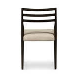 Featuring Glenmore Light Carbon Dining Chair by Four Hands at Amethyst Home. We love the ladderback chair of this Glenmore Light Carbon Dining Chair. The carbon-toned seating blends cotton with linen and elevates the space for any dining room or kitchen area. 
Overall Dimensions: 21.75"W x 22"L x 34"HColors: Light Carbon, Essence NaturalMaterials: Solid .  Amethyst Home provides interior design, new home construction design consulting, vintage area rugs, and lighting in the Kansas City metro area.