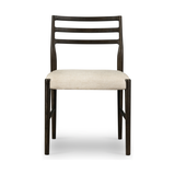 Featuring Glenmore Light Carbon Dining Chair by Four Hands at Amethyst Home. We love the ladderback chair of this Glenmore Light Carbon Dining Chair. The carbon-toned seating blends cotton with linen and elevates the space for any dining room or kitchen area. 
Overall Dimensions: 21.75"W x 22"L x 34"HColors: Light Carbon, Essence NaturalMaterials: Solid O.  Amethyst Home provides interior design, new home construction design consulting, vintage area rugs, and lighting in the Washington metro area.