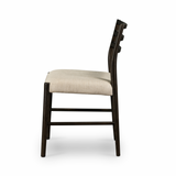 Featuring Glenmore Light Carbon Dining Chair by Four Hands at Amethyst Home. We love the ladderback chair of this Glenmore Light Carbon Dining Chair. The carbon-toned seating blends cotton with linen and elevates the space for any dining room or kitchen area. 
Overall Dimensions: 21.75"W x 22"L x 34"HColors: Light Carbon, Essence NaturalMaterials: Solid .  Amethyst Home provides interior design, new home construction design consulting, vintage area rugs, and lighting in the Los Angeles metro area.