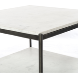 Featuring Felix Bunching Table - Hammered Grey by Four Hands at Amethyst Home. We love the sophisticated look the marble paired with the iron frame brings to this Felix Hammered Grey Bunching Table. The bottom shelve is both functional and beautiful!
Overall Dimensions: 25"W x 25"L x 16"H
Colors: Hammered Grey W/Clear Powder Coat, Polished White MarbleMater.  Amethyst Home provides interior design, new home construction design consulting, vintage area rugs, and lighting in the Portland metro area.