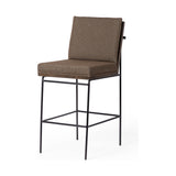 Featuring Crete Fiqa Boucle Cocoa Stool by Four Hands at Amethyst Home. Crisp and clean, with natural panache. Slim, black-finished iron frames a floating ladderback of solid oak. Upholstered in a Fiqa boucle textile, the next generation of performance fabric. Easy to clean and made from fully recyclable materials, Fiqa fabrics are machine-washable, stain-res. Amethyst Home provides interior design, new home construction design consulting, vintage area rugs, and lighting in the Seattle metro area.