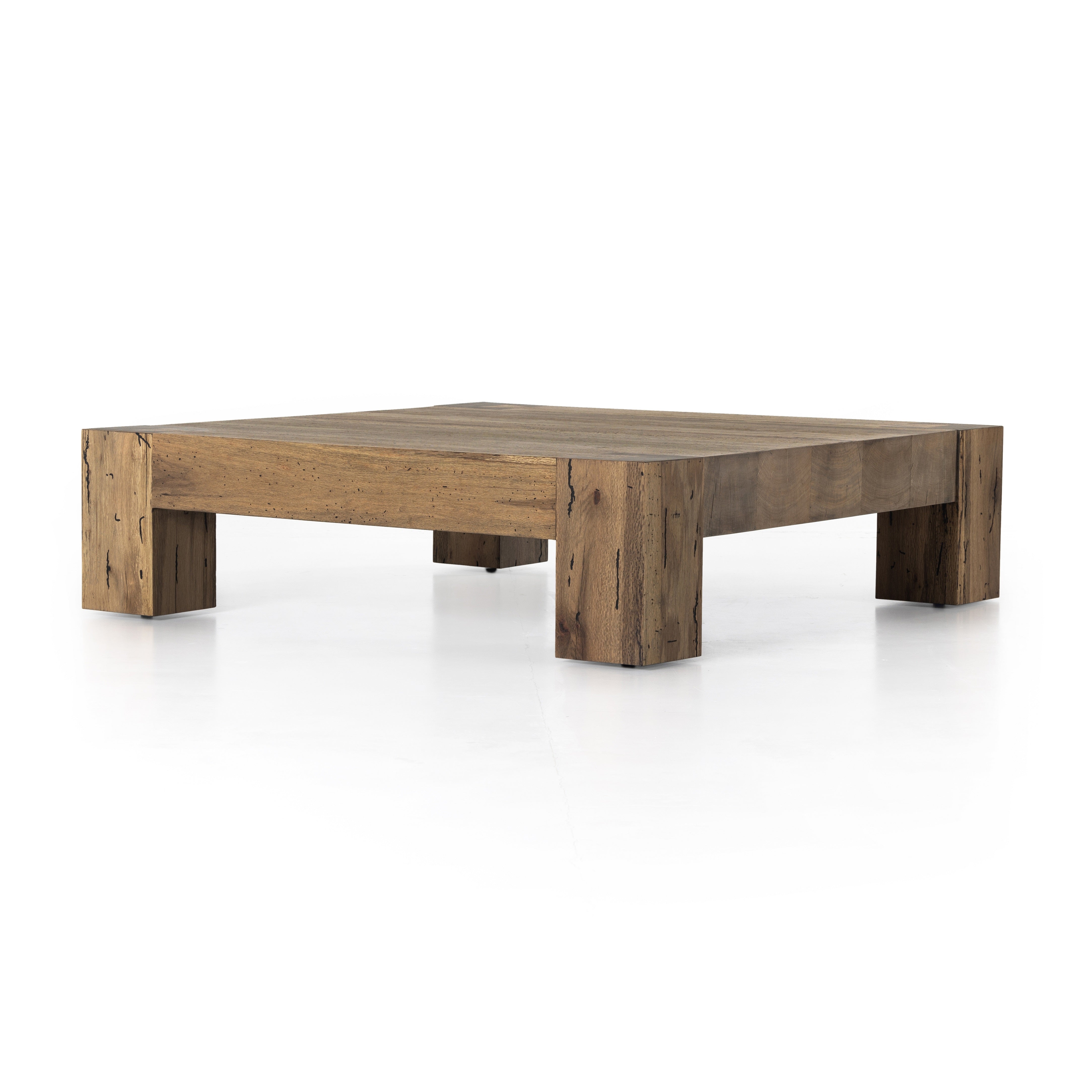 Featuring Abaso Rustic Wormwood Oak Coffee Table by Four Hands at Amethyst Home. Made from thick-cut oak veneer with a faux rustic finish made to emulate wormwood, the Abaso Rustic Wormwood Oak Coffee Table is a low, large-scale coffee table features chunky squared legs and dovetail joinery detailing.
Overall Dimensions: 55"W x 55"L x 15"HWeight: 168.76 lbsMaterials: Thick Oak VeneerClearan. Amethyst Home provides interior design services, furniture, rugs, and lighting in the Calabasas metro area.