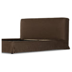 Featuring Aidan Brussels Coffee Slipcover Bed by Four Hands at Amethyst Home. Dreamy European style slipcovered bed in a thick Belgian linen.  Low profile and timeless appeal.
Durable and soft to the touch, Libeco-sourced linens and linen blends are artisan-made without toxic chemicals. Slipcovered styles are fully removable and machine-washable for easy care.
King: Overall Dimensions:. Amethyst Home provides interior design, new construction, custom furniture and area rugs in the Tampa metro area