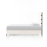 Featuring Anderson Knoll Charcoal Bed by Four Hands at Amethyst Home. Bring texture into play. Upholstered in a performance fabric in a grey boucle for Knoll Charcoal, with decorative leather straps adding a material-driven touch with contrast. Standard box spring required.
Sizes:
King : 81.50"W x 85"L x 55"HInterior dimensions for a  king mattress: 76.75" x 80.75" x 2"
Queen : 65.75"W . Amethyst Home provides interior design services, furniture, rugs, and lighting in the Winter Garden metro area.