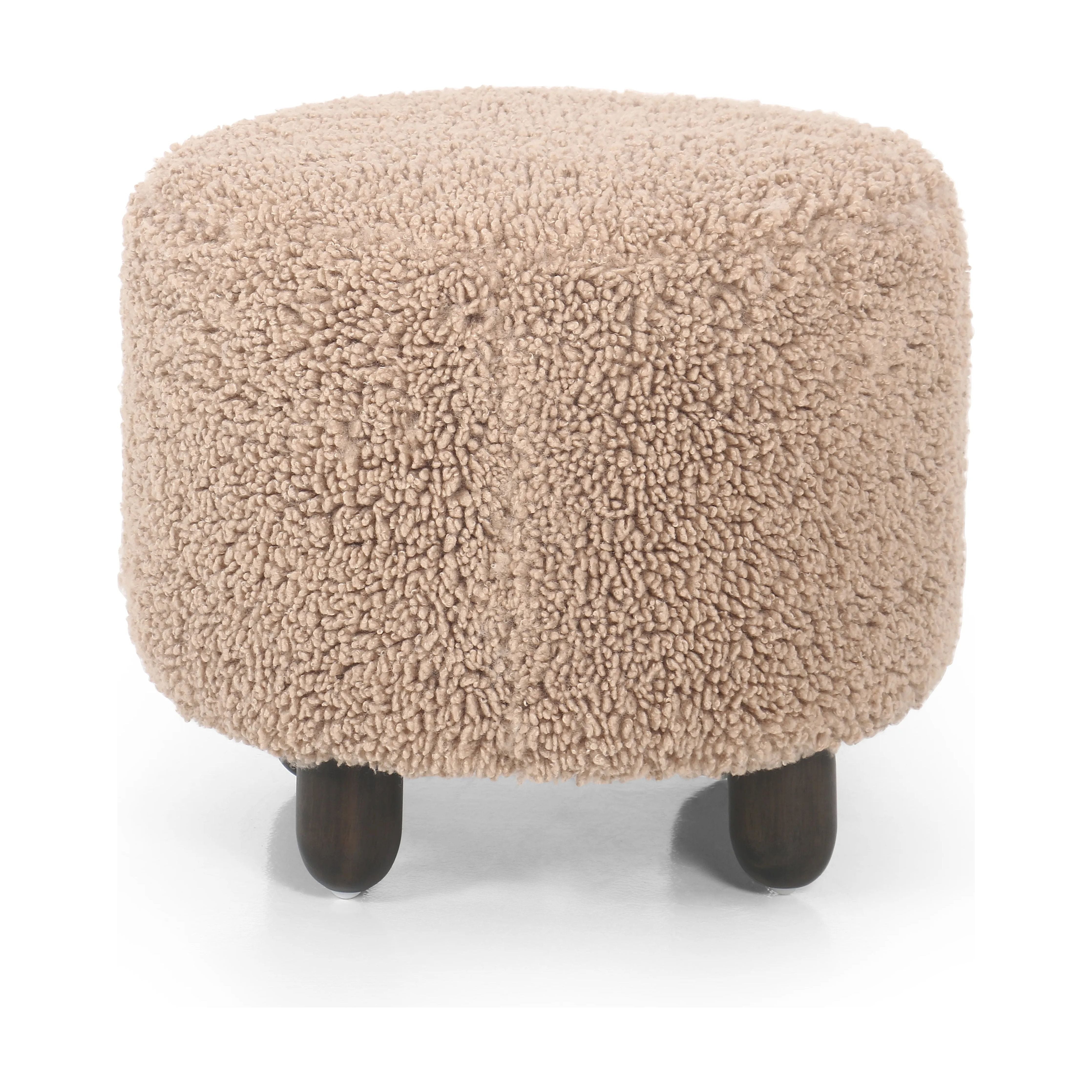 Featuring Aniston Andes Toast Ottoman by Four Hands at Amethyst Home. Place this round ottoman just about anywhere. Upholstered in a faux Mongolian shearling with a high pile fur in a toasty tan neutral hue. Burnt birch parawood legs add a touch of contrast.Overall Dimensions: 22.5"W x 22.5"L x 20.5"H
Collection: KensingtonColors: Andes Toast ,Burnt BirchM. Amethyst Home provides interior design, new home construction design consulting, vintage area rugs, and lighting in the Washington metro area.