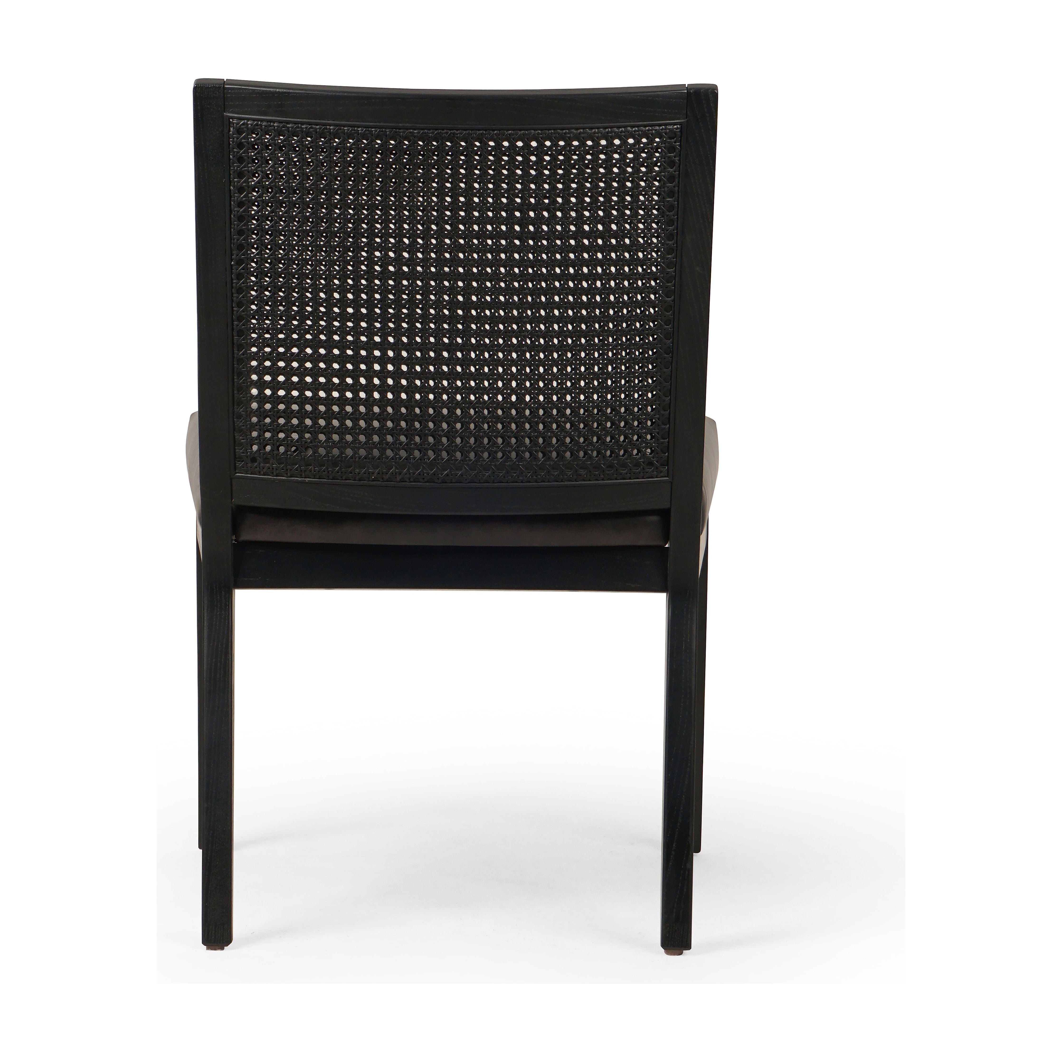 Featuring Antonia Black Armless Dining Chair by Four Hands at Amethyst Home. Mixed materials refresh a retro style. Brushed ebony cane frames top-grain leather seating with slight distressing, bringing more character to the seat.
Collection: KestonColors: Brushed Ebony Cane ,Brushed Ebony ,Sonoma BlackMaterials: Cane ,Solid Nettlewood ,Top Grain LeatherOverall Dimensions: 22.25"W x . Amethyst Home provides interior design, new construction, custom furniture, and area rugs in the Austin metro area.