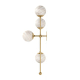 Featuring Armstrong Burnished Brass Marbled Matte Glass 4 L Sconce by Four Hands at Amethyst Home. Marbled glass spheres seem to extend and reach across smooth brass rods. Each globe is individually blown, shaped and sculpted by hand through a one-hour process. Brass and glass are 98% recyclable. Designed and sustainably made in Poland by Schwung.
Overall D. Amethyst Home provides interior design, new home construction design consulting, vintage area rugs, and lighting in the Park City metro area.
