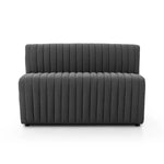 Featuring Augustine Dining Bench Pieces in Fiqa Boucle Charcoal by Four Hands at Amethyst Home. We love the dramatic channeling, for trend-forward texture and sumptuous sit with this Augustine Dining Bench Pieces. Comfy and perfect for gathering the whole family. 
Choose your pieces:Chair: 25"W x 28"L x 31.50"HCorner Chair: 28"W x 28"L x 31.50"HChair + Half. Amethyst Home provides interior design, new home construction design consulting, vintage area rugs, and lighting in the Park City metro area.