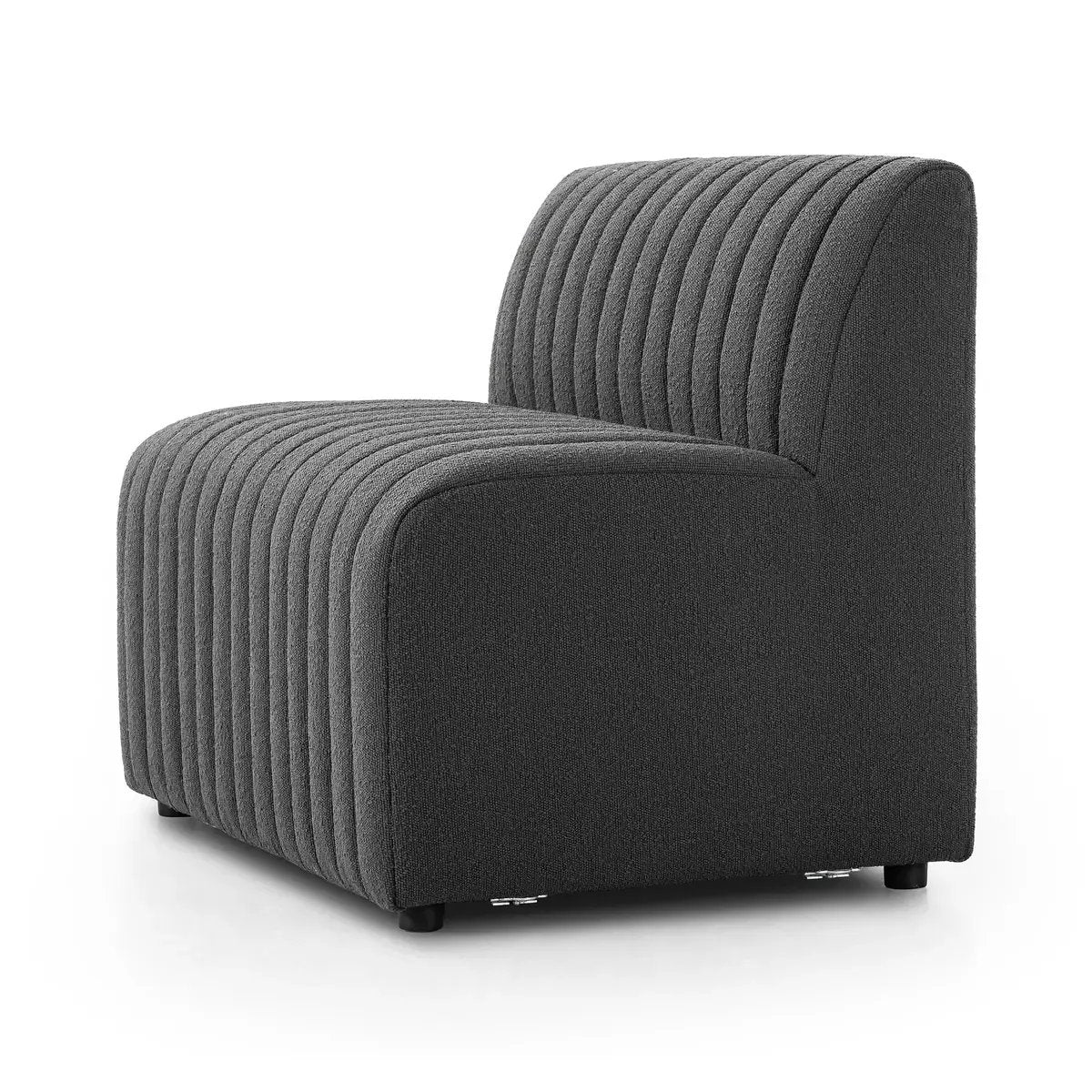 Featuring Augustine Dining Bench Pieces in Fiqa Boucle Charcoal by Four Hands at Amethyst Home. We love the dramatic channeling, for trend-forward texture and sumptuous sit with this Augustine Dining Bench Pieces. Comfy and perfect for gathering the whole family. 
Choose your pieces:Chair: 25"W x 28"L x 31.50"HCorner Chair: 28"W x 28"L x 31.50"HChair +. Amethyst Home provides interior design, new home construction design consulting, vintage area rugs, and lighting in the Salt Lake City metro area.