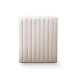 A modern take on the classic chaise, crisp high-performance fabric features dramatic linear channeling, for texture and comfort alike. Performance fabrics are specially created to withstand spills, stains, high traffic and wear, ensuring long-term comfort and unmatched durability. Amethyst Home provides interior design, new construction, custom furniture, and area rugs in the Nashville metro area.