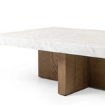 Featuring Bellamy White Carrera Marble Rectangular Coffee Table by Four Hands at Amethyst Home. Structured lines and wide proportions fuse for a mixed material coffee table of smoked oak and polished marble.Collection: HughesColors: White Carrera Marble ,Smoked Oak VeneerMaterials: Carrara Solid ,Thick Oak Veneer ,Poplar Plywood Weight: 207.23 lbs. Amethyst Home provides interior design, new home construction design consulting, vintage area rugs, and lighting in the Park City metro area.