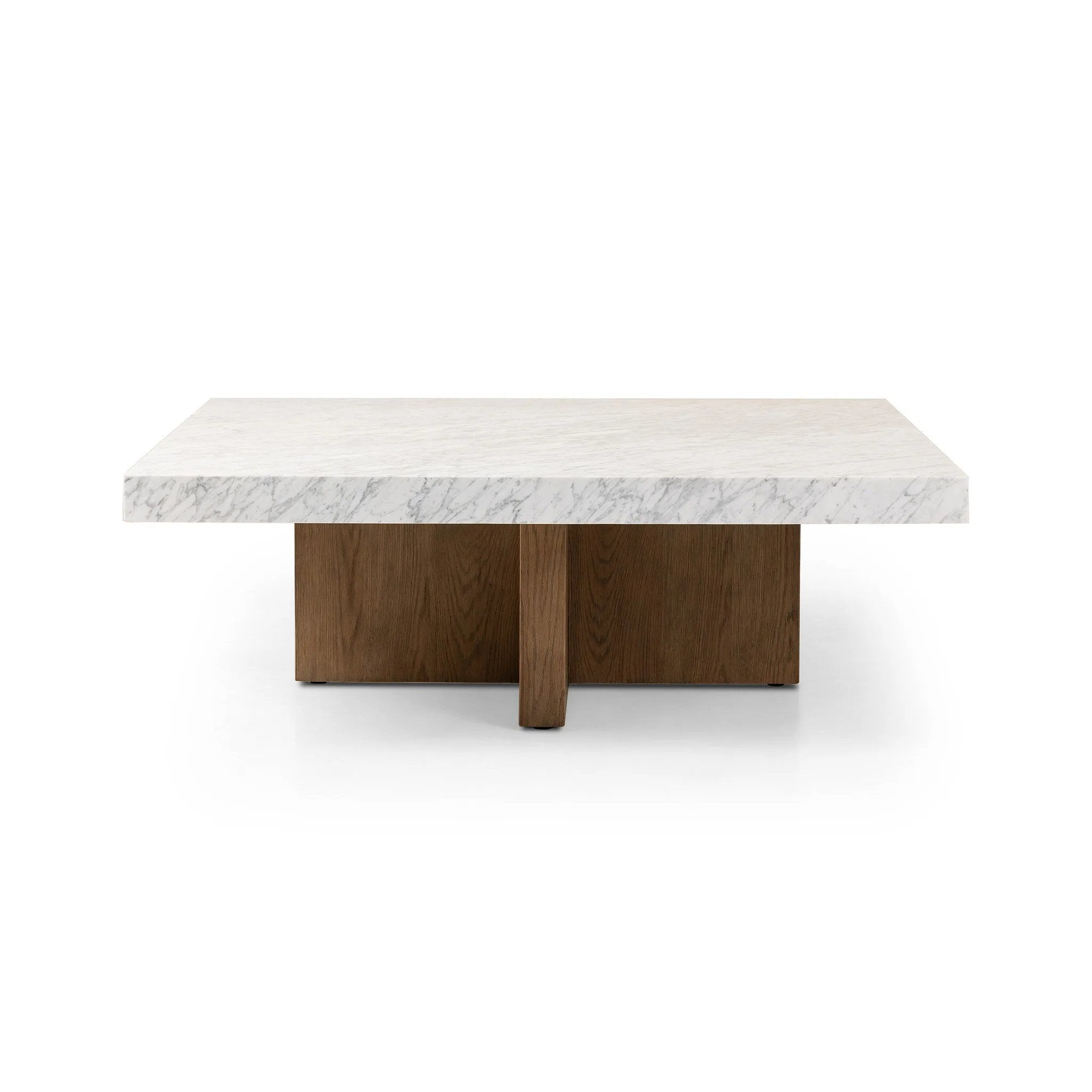 Featuring Bellamy White Carrera Marble Square Coffee Table by Four Hands at Amethyst Home. Structured lines and wide proportions fuse for a mixed material coffee table of smoked oak and polished marble.
Collection: HughesColors: White Carrera Marble, Smoked Oak VeneerMaterials: Carrara Solid, Thick Oak Veneer ,Poplar Plywood Weight: 231.48 lbs. Amethyst Home provides interior design, new home construction design consulting, vintage area rugs, and lighting in the Nashville metro area.