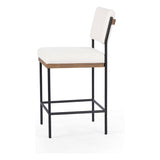 Featuring Benton Fayette Cloud Stool by Four Hands at Amethyst Home. Bring a crisp, clean look to the counter. Slim, black-finished iron forms an airy frame for pristinely tailored performance fabric, with solid oak decking for an eye-catching material mix. Performance fabrics are specially created to withstand spills, stains, high traffic and wear, ensuring long-term comfort and un. Amethyst Home provides interior design, new construction, custom furniture, and area rugs in the Dallas metro area.