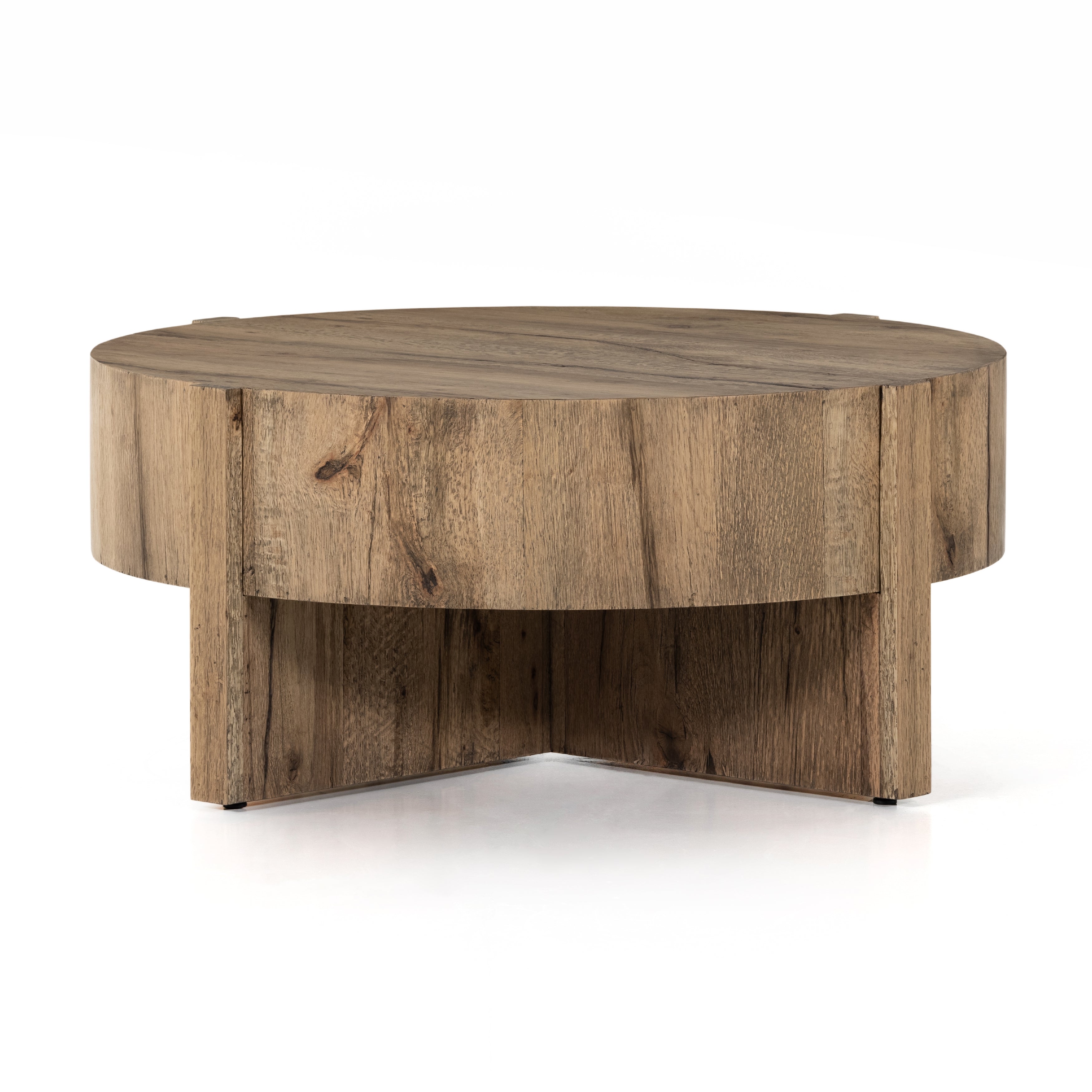 Featuring Bingham Rustic Oak Coffee Table by Four Hands at Amethyst Home. An organic-spirited statement piece. A drum-style coffee table of character-rich oak and veneers rests within a sculptural cradle base of matching rustic oak with beautiful highs and lows.
Collection: WessonColors: Rustic Oak VeneerMaterials: Thick Oak VeneerOverall Dimensions: 41.50"W x 41.50"L x 17.75"H . Amethyst Home provides interior design, new construction, custom furniture, and area rugs in the Des Moines metro area.