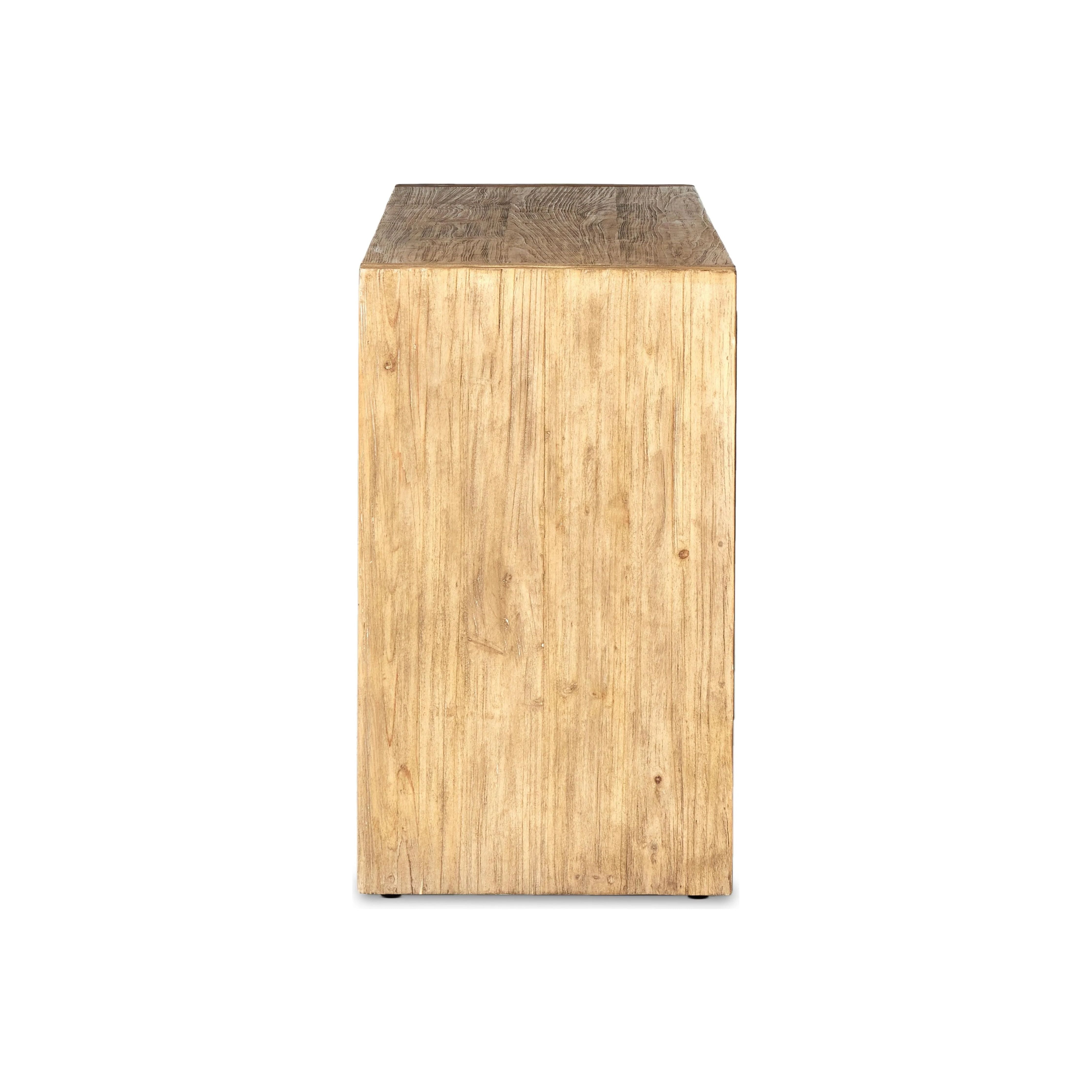 Featuring Briarbrook Distressed Light Sideboard by Four Hands at Amethyst Home. A large, waterfall-style sideboard inspired by Chinese antiques is made from solid pine with a light, distressed finish and butterfly joint connections. Rear cutouts for cord management.Overall Dimensions: 18"W x 94"L x 30"H
Collection: WellsColors: Distressed Light PineMaterial. Amethyst Home provides interior design, new home construction design consulting, vintage area rugs, and lighting in the Nashville metro area.