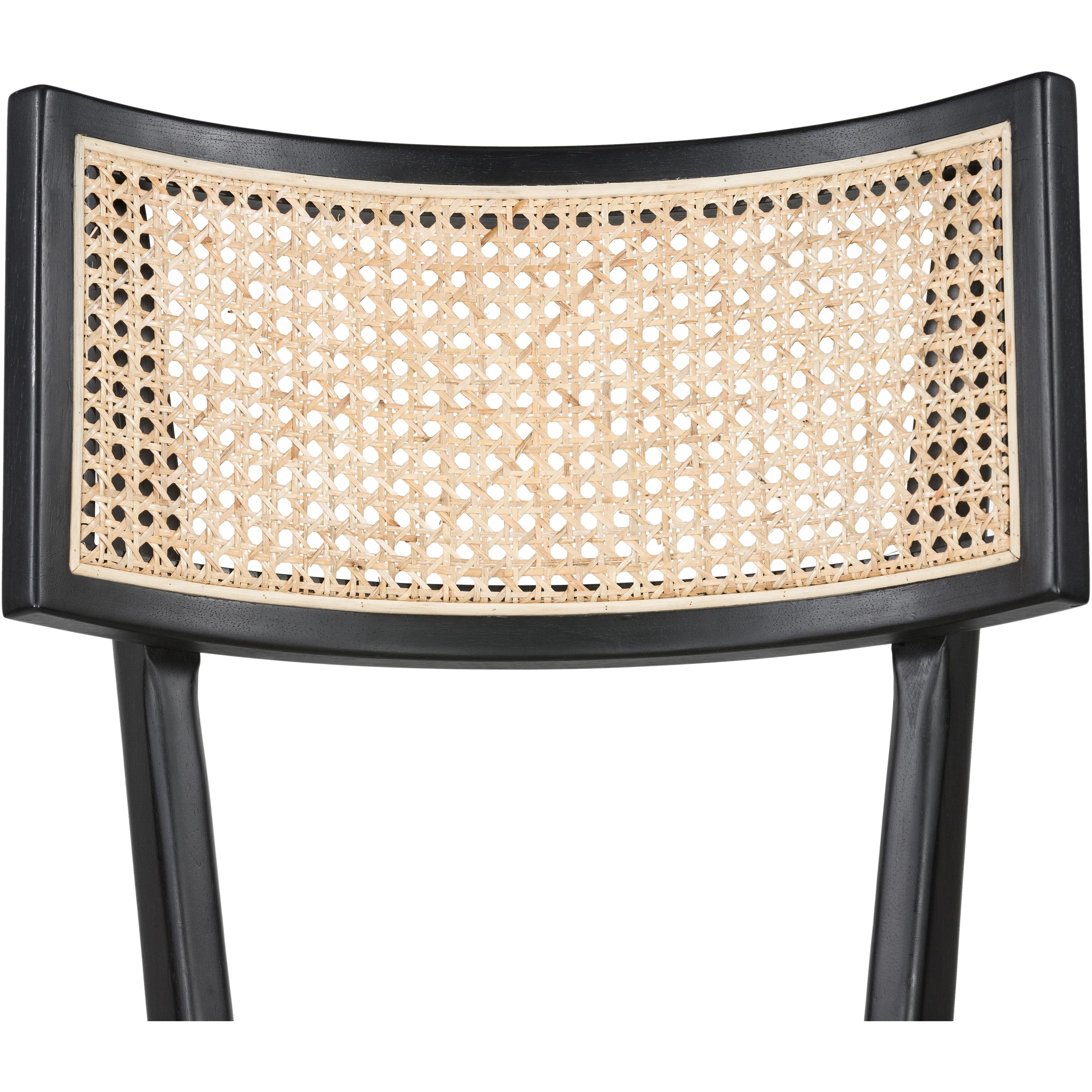 Featuring Britt Brushed Ebony with Savile Flax Stool by Four Hands at Amethyst Home. Mixed materials refresh retro styling. Brushed ebony nettlewood frames a textural inlay of natural cane for beautifully crisp contrast. Fastened by Velcro, light, linen-blend seating of high-performance fabric brings modern sensibility to the counter. Performance fabri. Amethyst Home provides interior design, new home construction design consulting, vintage area rugs, and lighting in the Salt Lake City metro area.