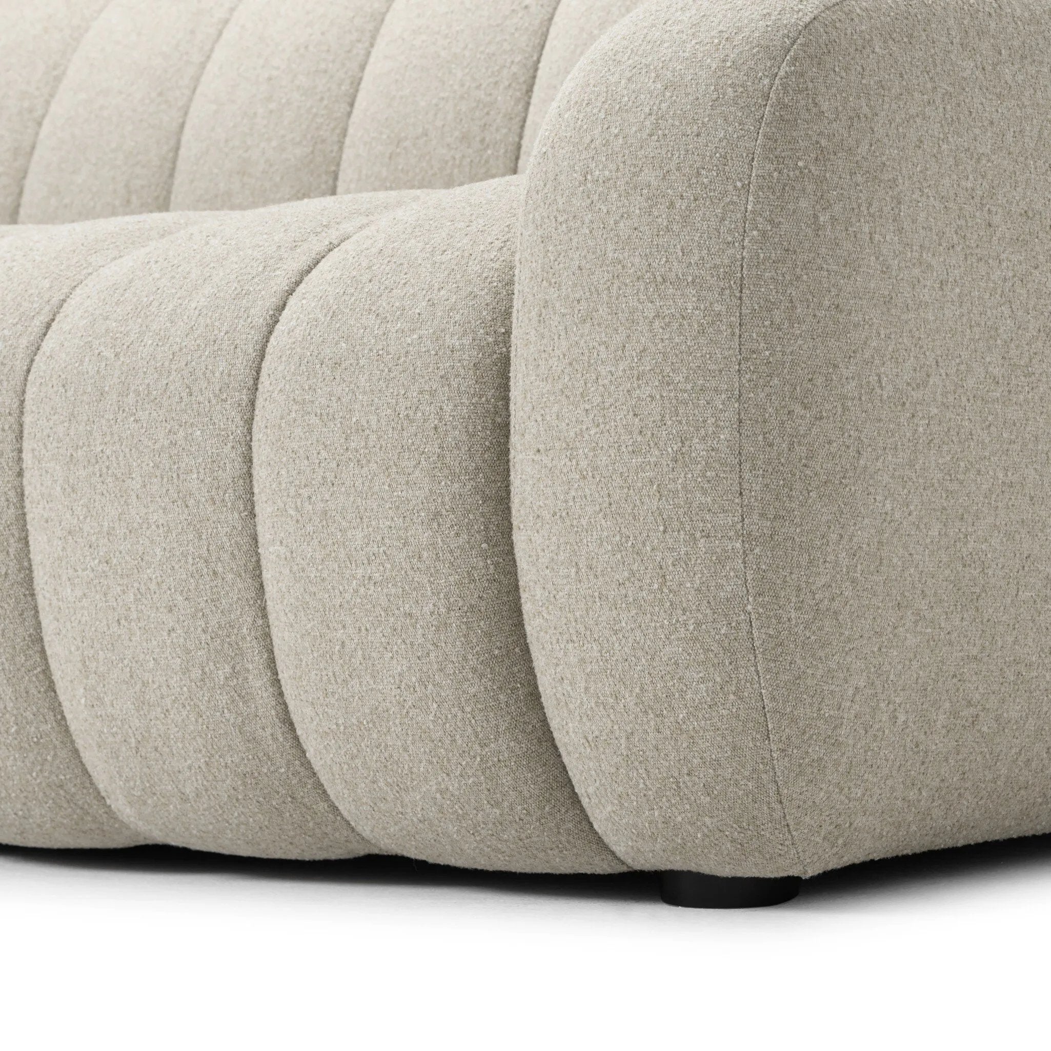 Featuring Carina Weslie Flax Sofa by Four Hands at Amethyst Home. Grand in scale and comfort, this plush sofa features wide dramatic channeling for extra volume and a cloud-like look and sit. Covered in a recycled olefin fabric, known for its UV-resistant, water-repellent and quick-drying abilities, in a Turkish weave with a classic tweed feel.
Overall D. Amethyst Home provides interior design, new home construction design consulting, vintage area rugs, and lighting in the Laguna Beach metro area.