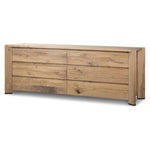 Featuring Cassio Natural Reclaimed French Oak Dresser by Four Hands at Amethyst Home. Designed by Thomas Bina and Ronald Sasson, a design partnership blending both modern minimalist and Brazilian influences. This grand-scale dresser is crafted from natural reclaimed French oak with plenty of graining, cracking and movement across the drawer fronts. Detailed wit. Amethyst Home provides interior design, new home construction design consulting, vintage area rugs, and lighting in the Omaha metro area.