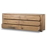 Featuring Cassio Natural Reclaimed French Oak Dresser by Four Hands at Amethyst Home. Designed by Thomas Bina and Ronald Sasson, a design partnership blending both modern minimalist and Brazilian influences. This grand-scale dresser is crafted from natural reclaimed French oak with plenty of graining, cracking and movement across the drawer fronts. Detailed. Amethyst Home provides interior design, new home construction design consulting, vintage area rugs, and lighting in the Park City metro area.