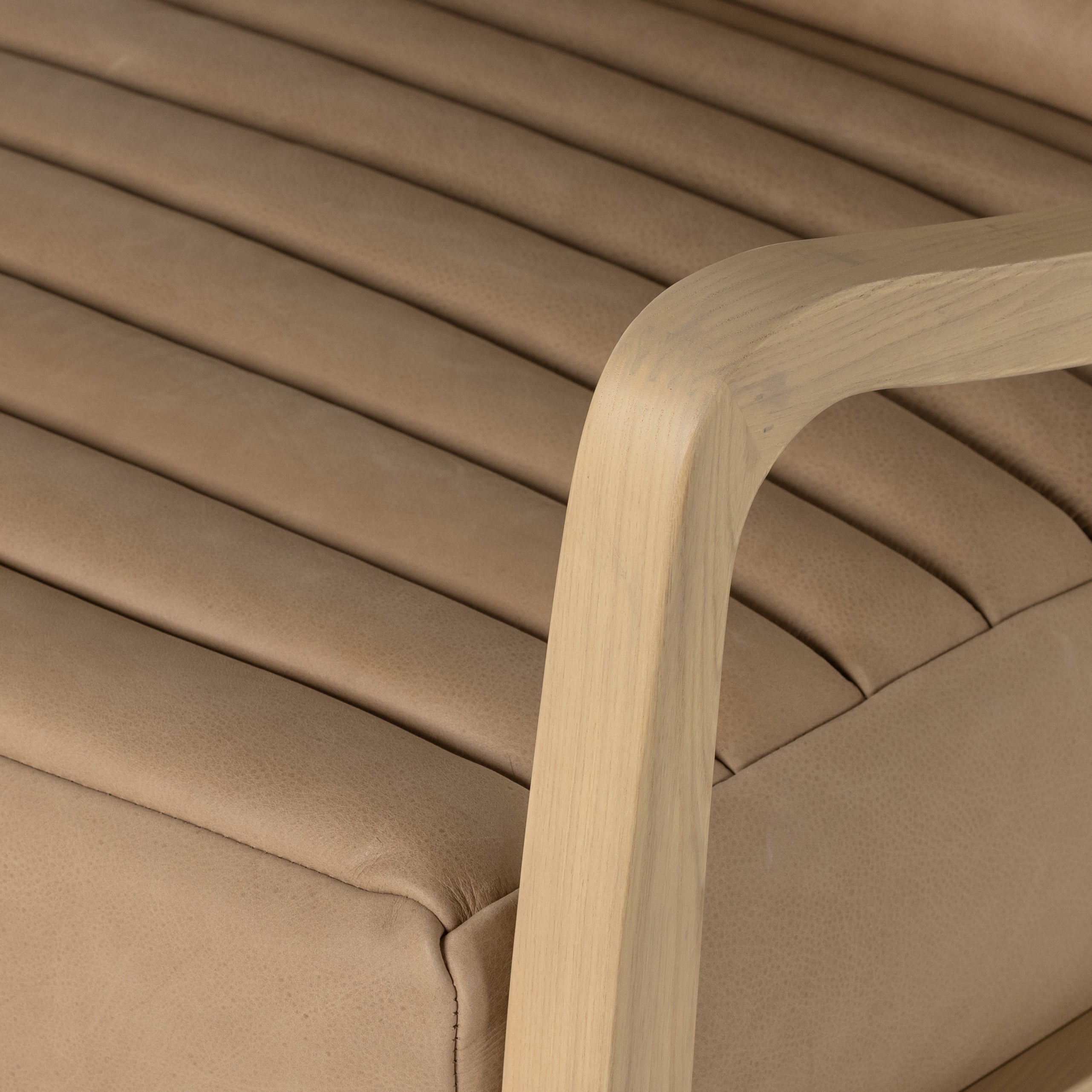 Featuring Chance Palermo Nude Recliner by Four Hands at Amethyst Home. A dramatically shaped midcentury silhouette, modernized with channel tufting. Upholstered in a nude hue top-grain leather with natural whitewashed ash framing for a clean, monochromatic look. A push recliner takes this forward-thinking lounger to the next level.Overall Dimensions: 27.50"W x 36"L x 36"H
Collection. Amethyst Home provides interior design, new construction, custom furniture, and area rugs in the Austin metro area.