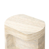 Featuring Clementine Textured Sandy Grey End Table by Four Hands at Amethyst Home. Cutout detailing brings a clean, modern vibe to a versatile end table of cast concrete. A water transfer finish creates a textured look and sandy hue resembling natural travertine.Collection: ChandlerColors: Textured Sandy GreyMaterials: Concrete Weight: 44.09 lbs. Amethyst Home provides interior design, new home construction design consulting, vintage area rugs, and lighting in the Alpharetta metro area.