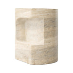 Featuring Clementine Textured Sandy Grey End Table by Four Hands at Amethyst Home. Cutout detailing brings a clean, modern vibe to a versatile end table of cast concrete. A water transfer finish creates a textured look and sandy hue resembling natural travertine.Collection: ChandlerColors: Textured Sandy GreyMaterials: Concrete Weight: 44.09 lbs. Amethyst Home provides interior design, new home construction design consulting, vintage area rugs, and lighting in the Dallas metro area.