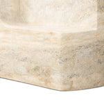 Featuring Clementine Textured Sandy Grey End Table by Four Hands at Amethyst Home. Cutout detailing brings a clean, modern vibe to a versatile end table of cast concrete. A water transfer finish creates a textured look and sandy hue resembling natural travertine.Collection: ChandlerColors: Textured Sandy GreyMaterials: Concrete Weight: 44.09 lbs. Amethyst Home provides interior design, new home construction design consulting, vintage area rugs, and lighting in the Winter Garden metro area.