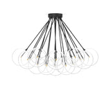 Featuring Cloud Black Cord Black Gunmetal Chandelier by Four Hands at Amethyst Home. Clear glass bulbs dangle for a statement-making centerpiece. Each globe is individually blown, shaped and sculpted by hand through a one-hour process. The finish on the brass frame is achieved through a specialized process that turns the brass into an almost black hue befor. Amethyst Home provides interior design, new home construction design consulting, vintage area rugs, and lighting in the Nashville metro area.