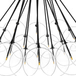 Featuring Cloud Black Cord Black Gunmetal Chandelier by Four Hands at Amethyst Home. Clear glass bulbs dangle for a statement-making centerpiece. Each globe is individually blown, shaped and sculpted by hand through a one-hour process. The finish on the brass frame is achieved through a specialized process that turns the brass into an almost black hue befo. Amethyst Home provides interior design, new home construction design consulting, vintage area rugs, and lighting in the Scottsdale metro area.