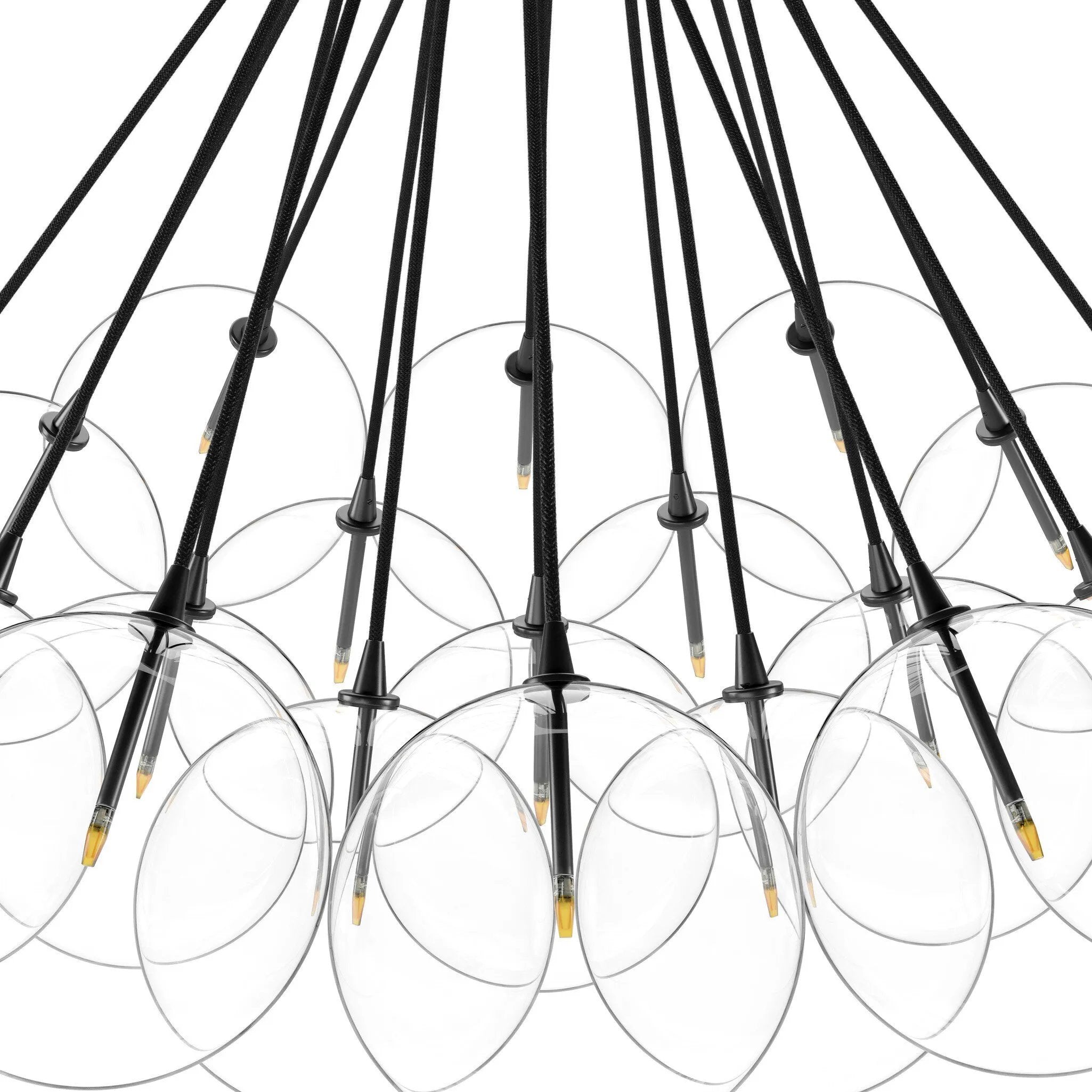 Featuring Cloud Black Cord Black Gunmetal Chandelier by Four Hands at Amethyst Home. Clear glass bulbs dangle for a statement-making centerpiece. Each globe is individually blown, shaped and sculpted by hand through a one-hour process. The finish on the brass frame is achieved through a specialized process that turns the brass into an almost black hue befo. Amethyst Home provides interior design, new home construction design consulting, vintage area rugs, and lighting in the Scottsdale metro area.