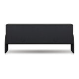 Featuring Cressida Black Linen Sideboard by Four Hands at Amethyst Home. Talk about novelty. Made from painted black linen, arched legs soften otherwise clean, modern shaping. Gunmetal, half-moon iron hardware completes the look. Rear cutouts for cord management.Overall Dimensions: 72"W x 19"L x 30"H
Collection: CallahanColors: Black Linen ,GunmetalMaterial. Amethyst Home provides interior design, new home construction design consulting, vintage area rugs, and lighting in the Calabasas metro area.