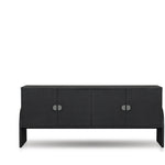 Featuring Cressida Black Linen Sideboard by Four Hands at Amethyst Home. Talk about novelty. Made from painted black linen, a