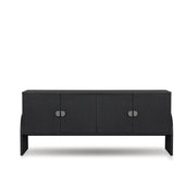 Featuring Cressida Black Linen Sideboard by Four Hands at Amethyst Home. Talk about novelty. Made from painted black linen, a
