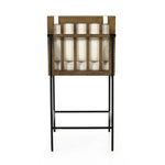 Featuring Crete Savile Flax-Counter Stool by Four Hands at Amethyst Home. Crisp and clean, with natural panache. Slim, black-finished iron frames a floating ladderback of honey-finished oak and cream-colored high-performance seating. Rear handle detail adds a fashionable finishing touch. Performance fabrics are specially created to withstand spills, stains, high traffic and wear, . Amethyst Home provides interior design, new construction, custom furniture, and area rugs in the Portland metro area.