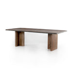 Featuring Cross Spalted Alder Dining Table by Four Hands at Amethyst Home. The Cross Spalted Alder Dining Table features an iron strapping with a brushed gold finish adds a rustic, industrial edge to a substantial plank table. Beautiful graining marks simple, cross-shaped trestles and table top.
Overall Dimensions: 94"W x 42"L x 30"HColors: Dark Spalt.  Amethyst Home provides interior design, new home construction design consulting, vintage area rugs, and lighting in the Salt Lake City metro area.