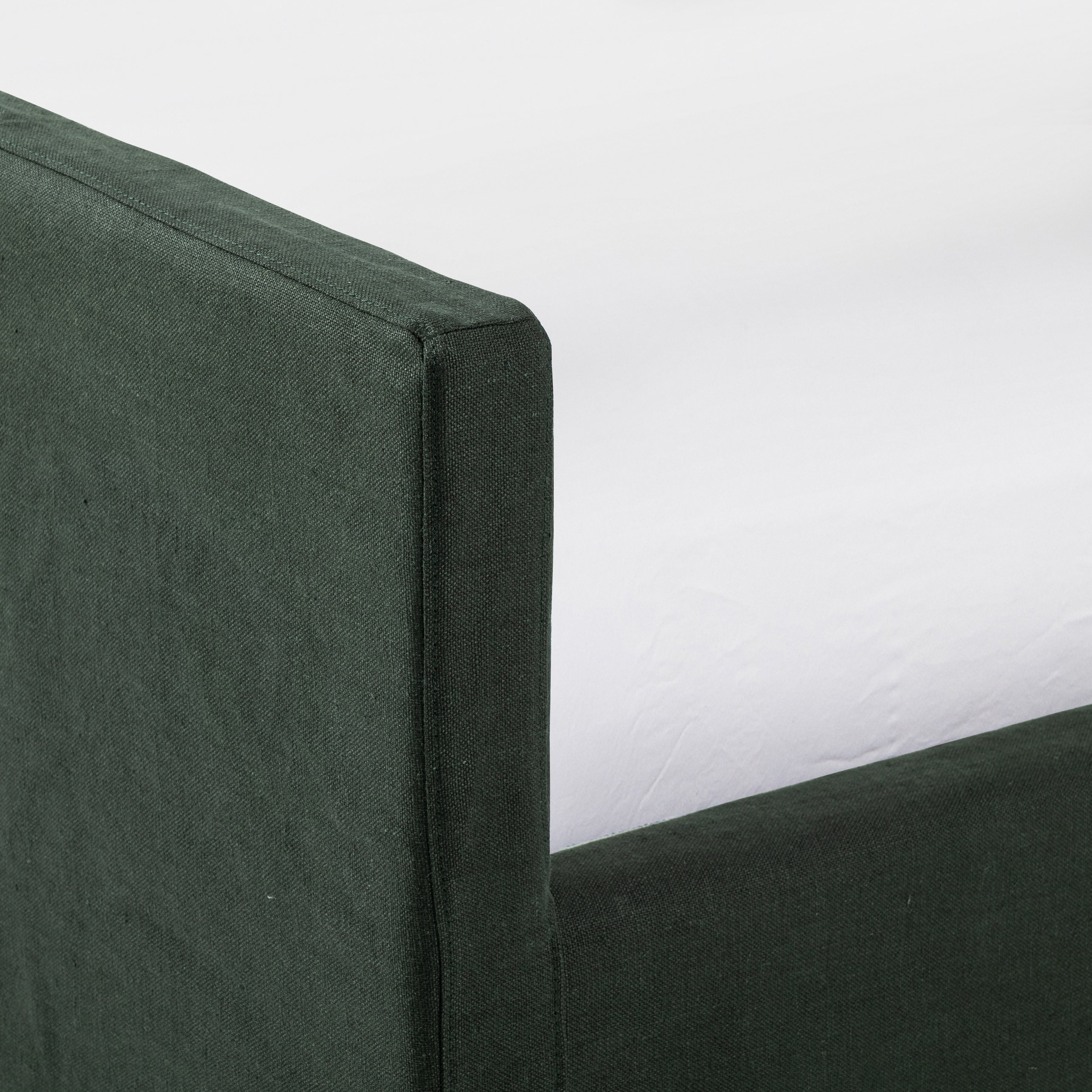 Featuring Daphne Brussels Pine Slipcover Bed by Four Hands at Amethyst Home. Grand high back and matte linen beauty -- the Daphne bed is a dream!
Slipcovered bed upholstered in sustainably made Belgian Linen. Naturally durable and soft to the touch, Libeco-sourced linens are artisan-made and free of toxic chemicals. Slipcovered styles are fully removable and machine-washable f. Amethyst Home provides interior design, new construction, custom furniture and area rugs in the Salt Lake City metro area