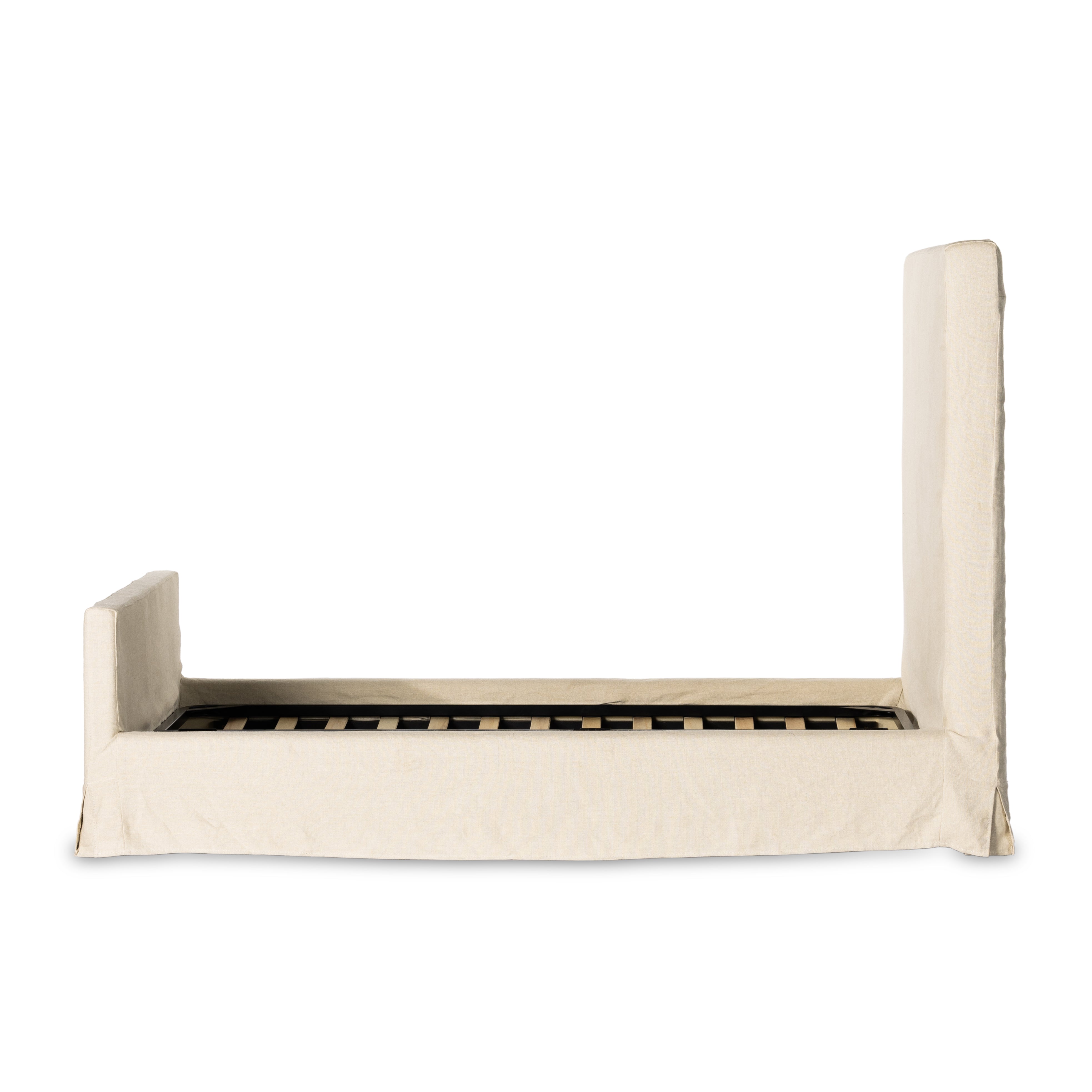 Featuring Daphne Natural Slipcover Bed by Four Hands at Amethyst Home. Slipcovered bed upholstered in sustainably made Belgian Linenâ„¢. Naturally durable and soft to the touch, Libecoâ„¢-sourced linens are artisan-made and free of toxic chemicals. Slipcovered styles are fully removable and machine-washable for easy care.
Overall Dimensions: 67"W x 90"L x 60"HColors: Brussels Natural. Amethyst Home provides interior design, new construction, custom furniture and area rugs in the Seattle metro area