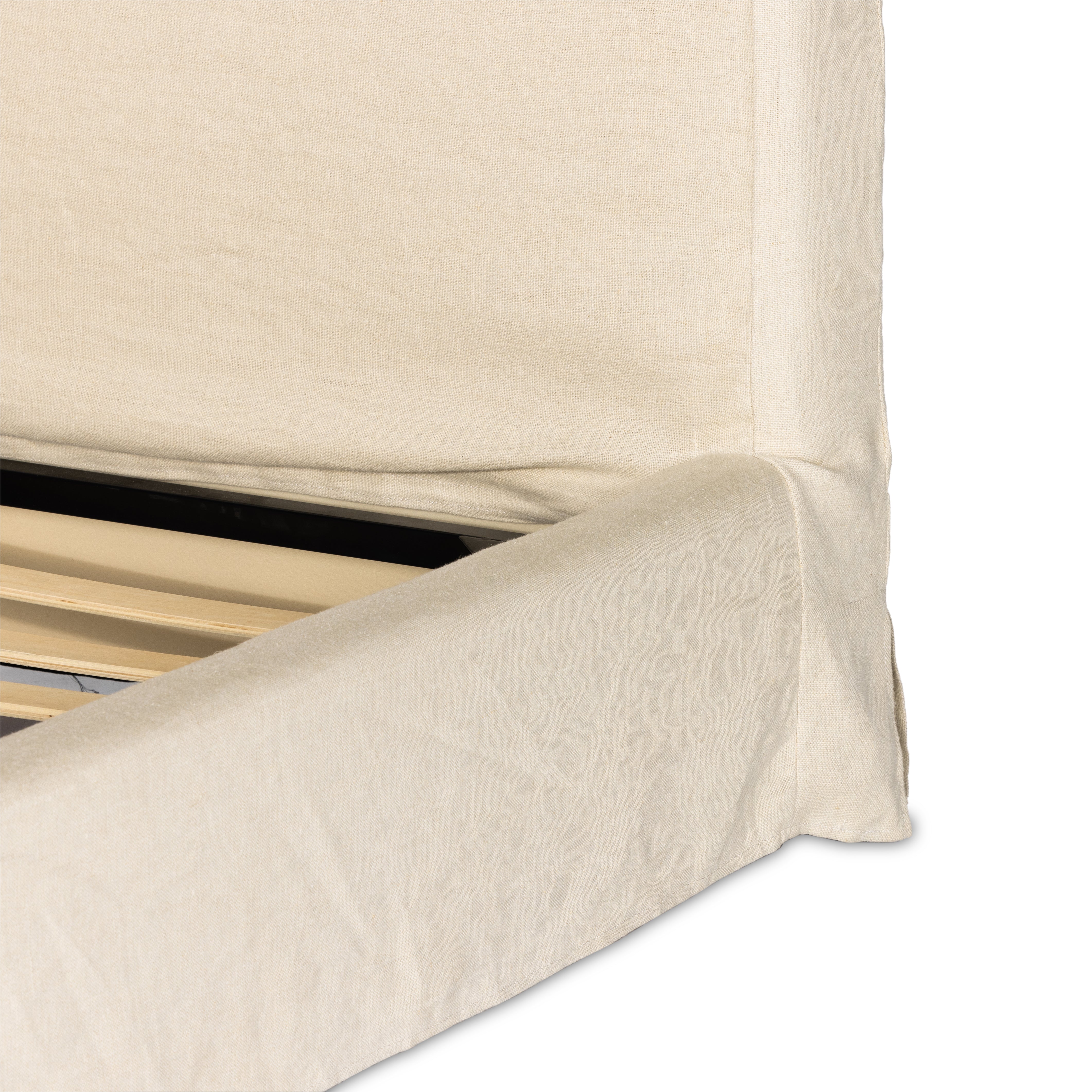 Featuring Daphne Natural Slipcover Bed by Four Hands at Amethyst Home. Slipcovered bed upholstered in sustainably made Belgian Linenâ„¢. Naturally durable and soft to the touch, Libecoâ„¢-sourced linens are artisan-made and free of toxic chemicals. Slipcovered styles are fully removable and machine-washable for easy care.
Overall Dimensions: 67"W x 90"L x 60"HColors: Brussels Natural, . Amethyst Home provides interior design, new construction, custom furniture and area rugs in the Tampa metro area