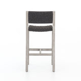 Featuring Delano Grey Outdoor Bar Stool by Four Hands at Amethyst Home. A textural take on outdoor bar styling, weathered grey teak welcomes thick, handwoven rope seating in an inviting grey. Safe for outdoor spaces. Cover or store indoors during inclement weather and when not in use.Overall Dimensions: 19.75"W x 24"L x 40.50"H
Collection: SolanoColors: Thick Dark Grey Rope ,Wea. Amethyst Home provides interior design, new construction, custom furniture, and area rugs in the Alpharetta metro area.