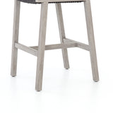 Featuring Delano Grey Outdoor Bar Stool by Four Hands at Amethyst Home. A textural take on outdoor bar styling, weathered grey teak welcomes thick, handwoven rope seating in an inviting grey. Safe for outdoor spaces. Cover or store indoors during inclement weather and when not in use.Overall Dimensions: 19.75"W x 24"L x 40.50"H
Collection: SolanoColors: Thick Dark Grey Rope ,We. Amethyst Home provides interior design, new construction, custom furniture, and area rugs in the Los Angeles metro area.