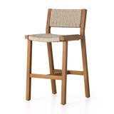 Featuring Delano Natural Teak-Bar Outdoor Stool by Four Hands at Amethyst Home. A textural take on outdoor bar styling, natural teak welcomes thick, handwoven rope seating in an inviting ivory. Safe for outdoor spaces. Cover or store indoors during inclement weather and when not in use.Overall Dimensions: 19.75"W x 24"L x 40.50"H
Collection: SolanoColors: Natural Teak-Fsc ,Ivory Rope. Amethyst Home provides interior design, new construction, custom furniture, and area rugs in the Omaha metro area.