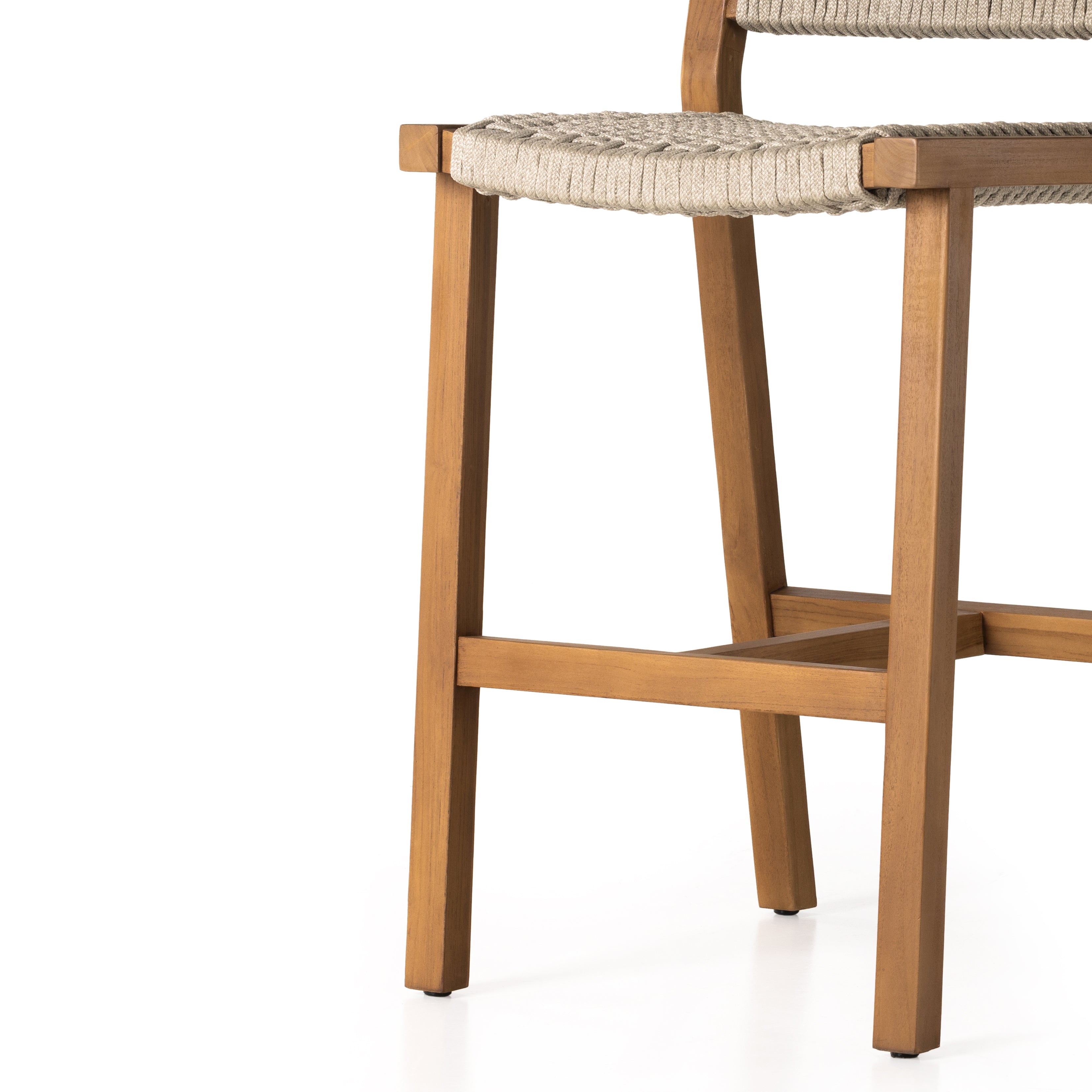 Featuring Delano Natural Teak-Bar Outdoor Stool by Four Hands at Amethyst Home. A textural take on outdoor bar styling, natural teak welcomes thick, handwoven rope seating in an inviting ivory. Safe for outdoor spaces. Cover or store indoors during inclement weather and when not in use.Overall Dimensions: 19.75"W x 24"L x 40.50"H
Collection: SolanoColors: Natural Teak-Fsc ,Ivory Ro. Amethyst Home provides interior design, new construction, custom furniture, and area rugs in the Seattle metro area.