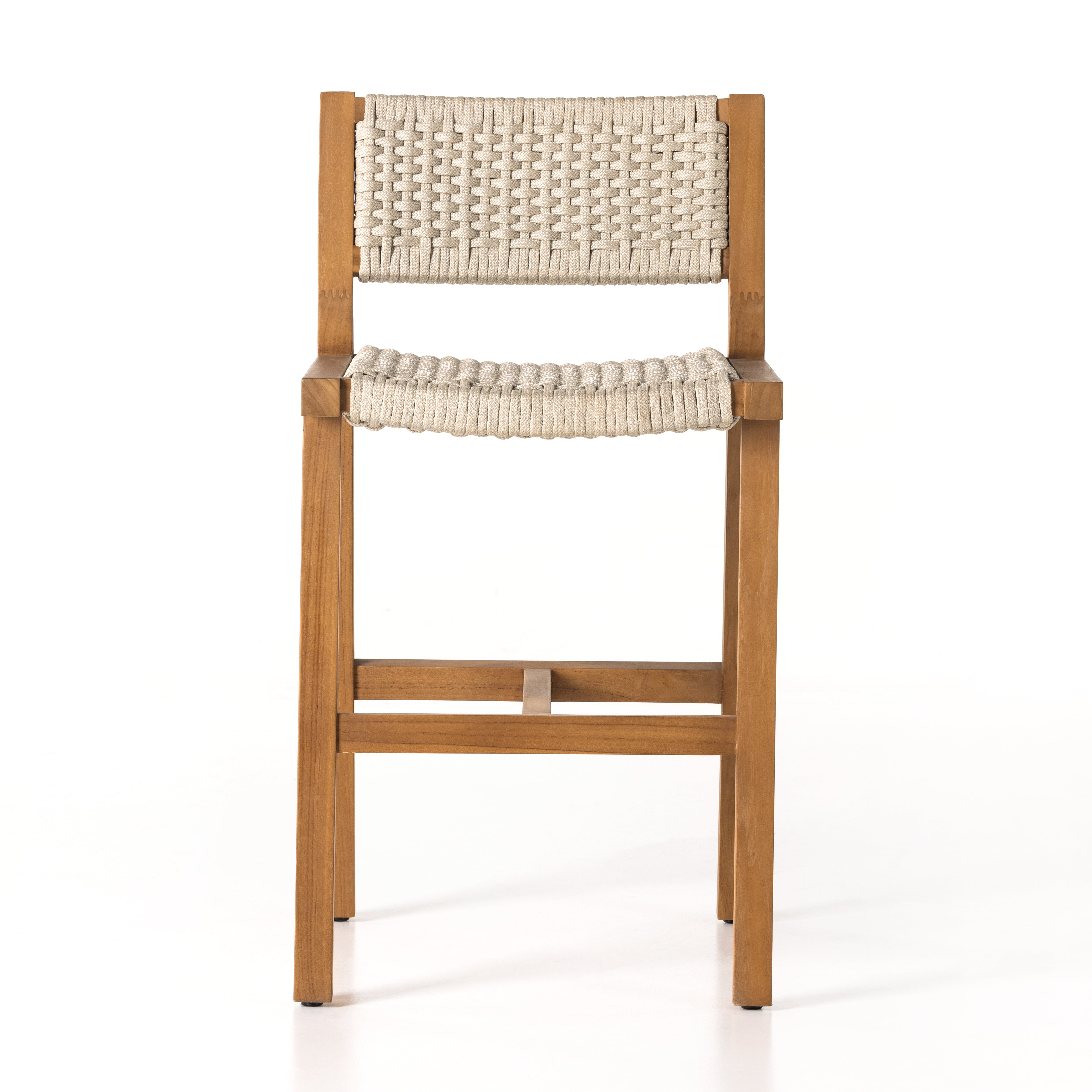Featuring Delano Natural Teak Outdoor Counter Stool by Four Hands at Amethyst Home. A textural take on outdoor styling, the Delano Natural Teak stool welcomes thick, handwoven rope seating in an inviting ivory. Safe for outdoor spaces. Cover or store indoors during inclement weather and when not in use.
Overall Dimensions: 19.75"W x 24"L x 37.50"HColors: Natu. Amethyst Home provides interior design, new home construction design consulting, vintage area rugs, and lighting in the Seattle metro area.
